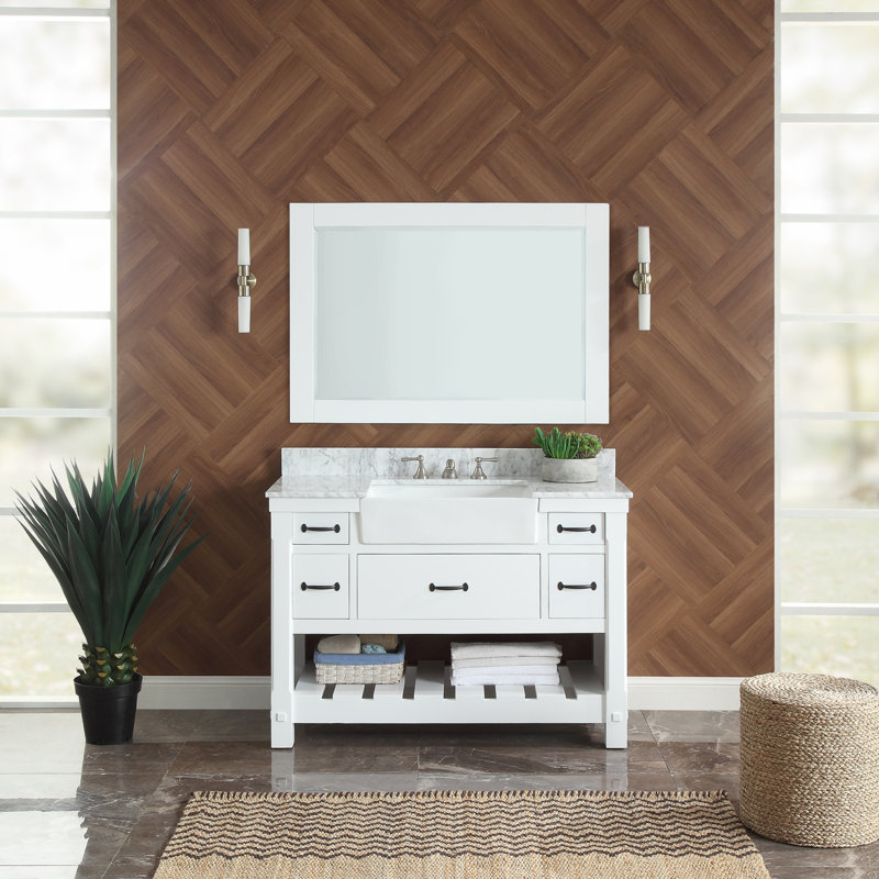 Gracie Oaks Mantra 48'' Freestanding Single Bathroom Vanity with